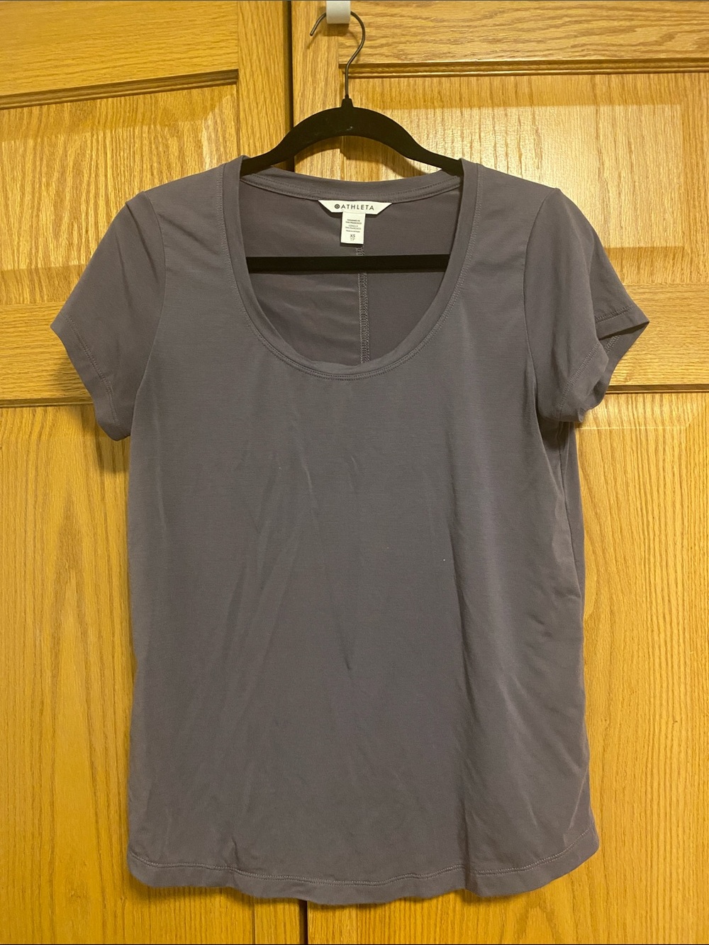 Athleta Women's Scoop Neck Short Sleeve Tee - eggplant